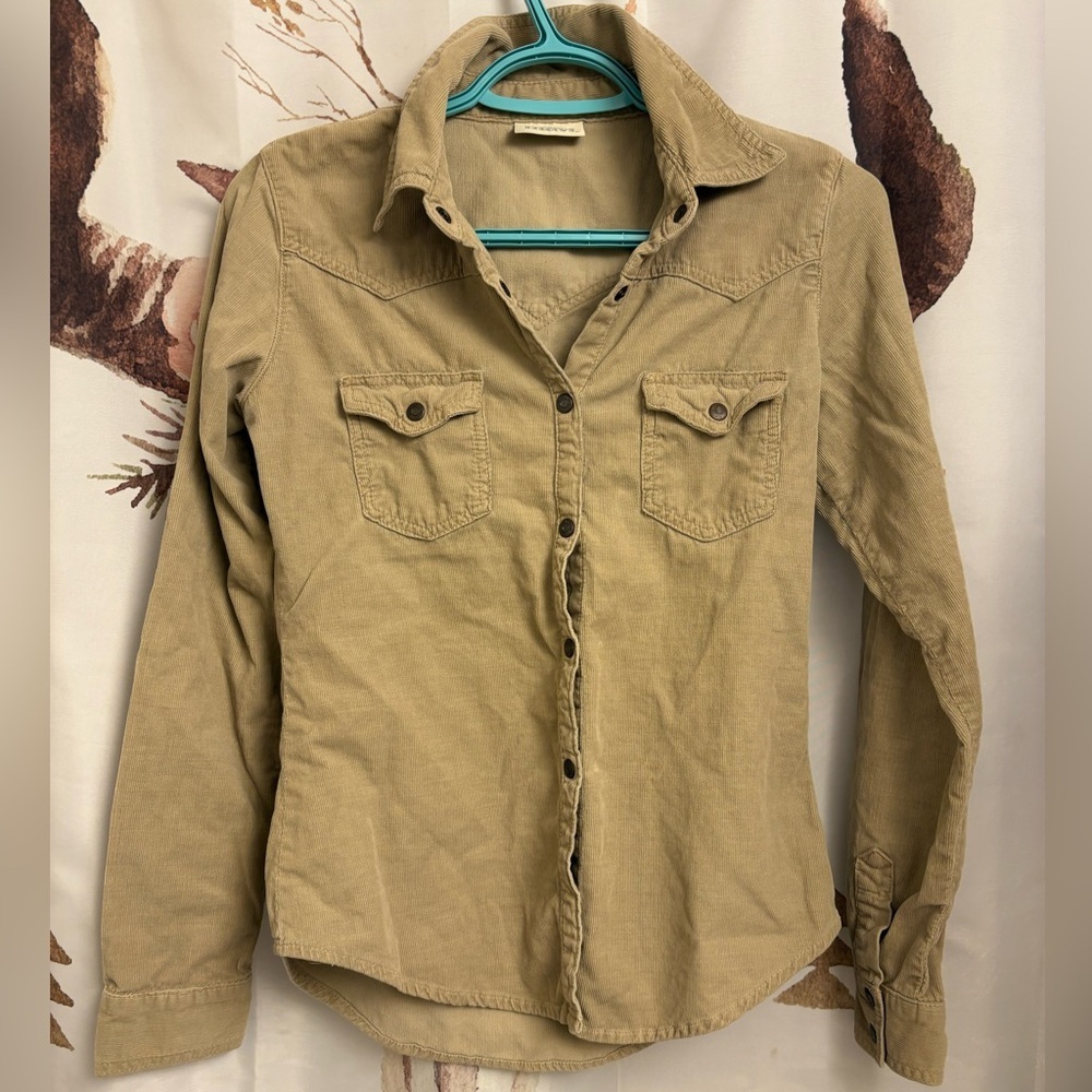 XS Mavi Tan Button-Up Shirt​​